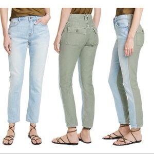 Frame Le Beau Cargo Mix Boyfriend Pants Canteburry Size 28 NWT